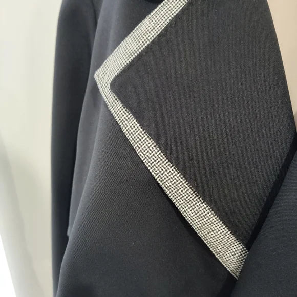 Vintage Black Tie Waist Trench Size Small/Medium - Picture 3 of 8